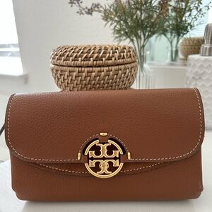 Tory Burch Miller Wallet Crossbody Light Umber NWT
